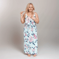V FRILL WIDE STRAP MAXI DRESS - FullFab