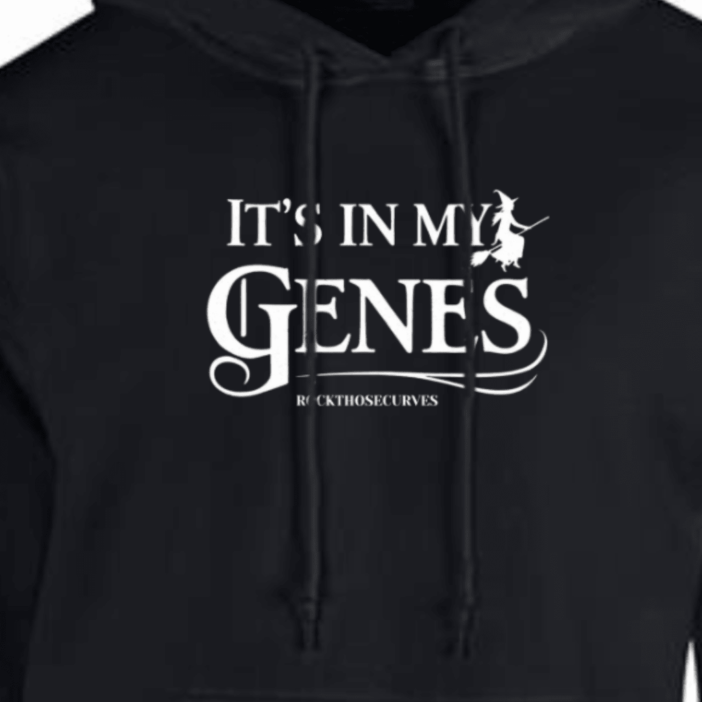 It's In My Genes hoodie featuring a stylish design in black color.