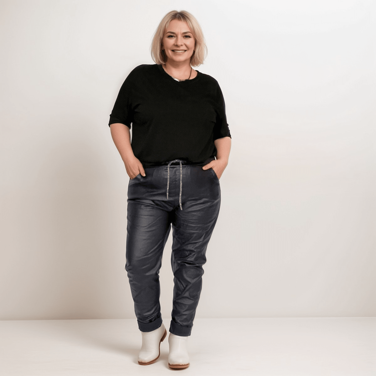 ROCKTHOSECURVES FAUX LEATHER VERY STRETCHY MAGIC TROUSERS / JEANS - FullFab