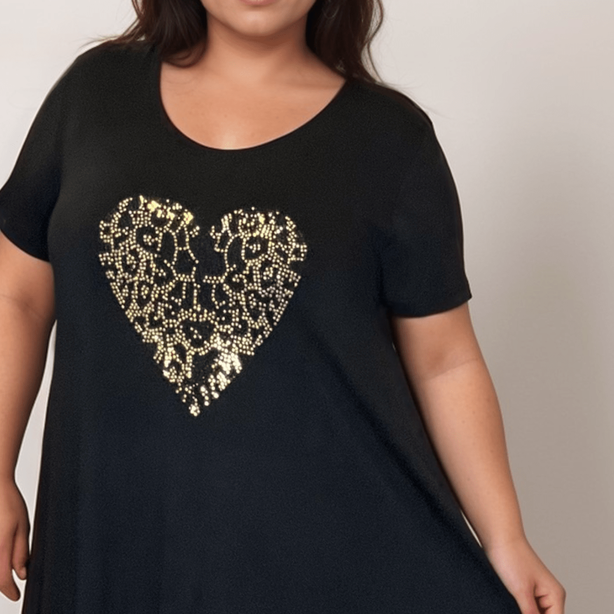STUDDED HEART HANKY HEM LONG TOP - FullFab