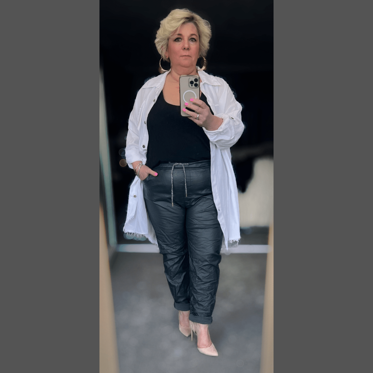 ROCKTHOSECURVES FAUX LEATHER VERY STRETCHY MAGIC TROUSERS / JEANS - FullFab