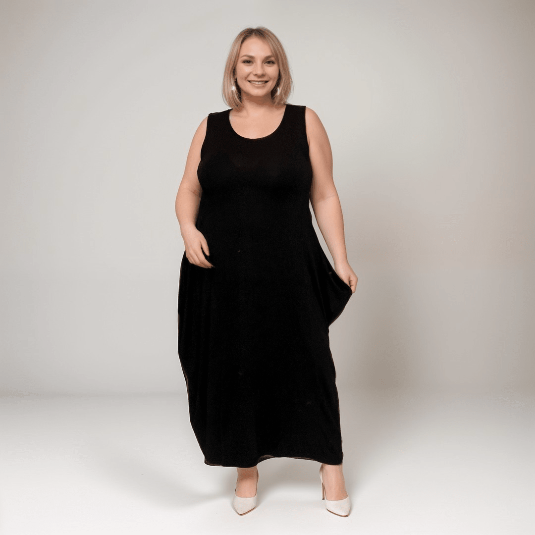 ROCKTHOSECURVES SLEEVELESS T-SHIRT DRESS SUMMER CASUAL STYLE - FullFab