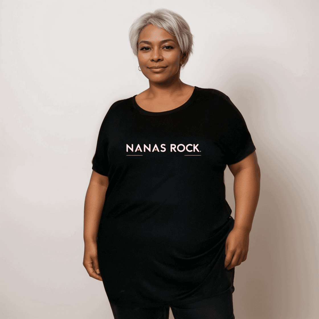 BLACK PASTEL LOGO NANAS ROCK LOGO T-SHIRT - FullFab