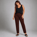 Black Rust Spotty Elastic Waist Trousers - FullFab