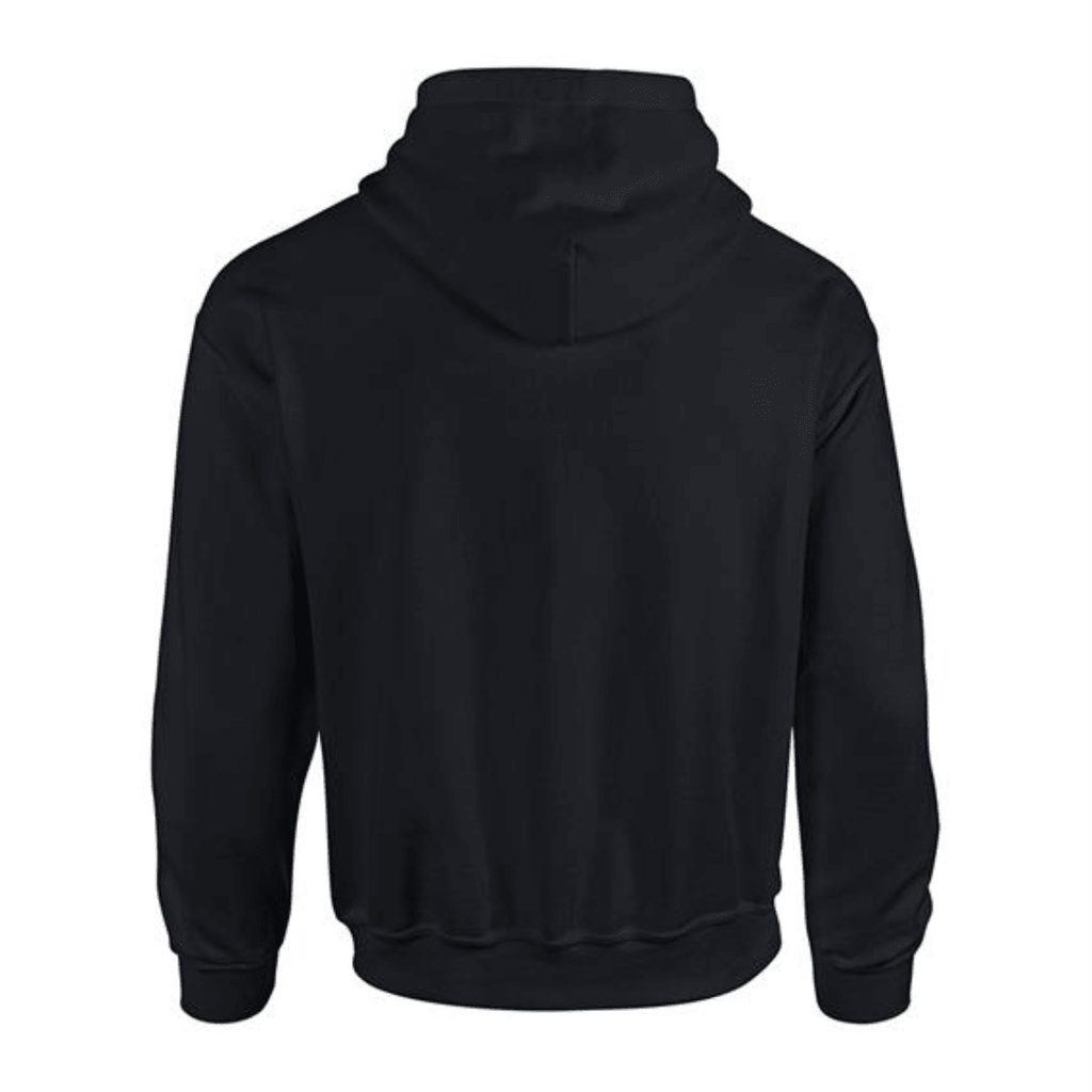 Black Hoodie featuring a classic back design for comfort and style.