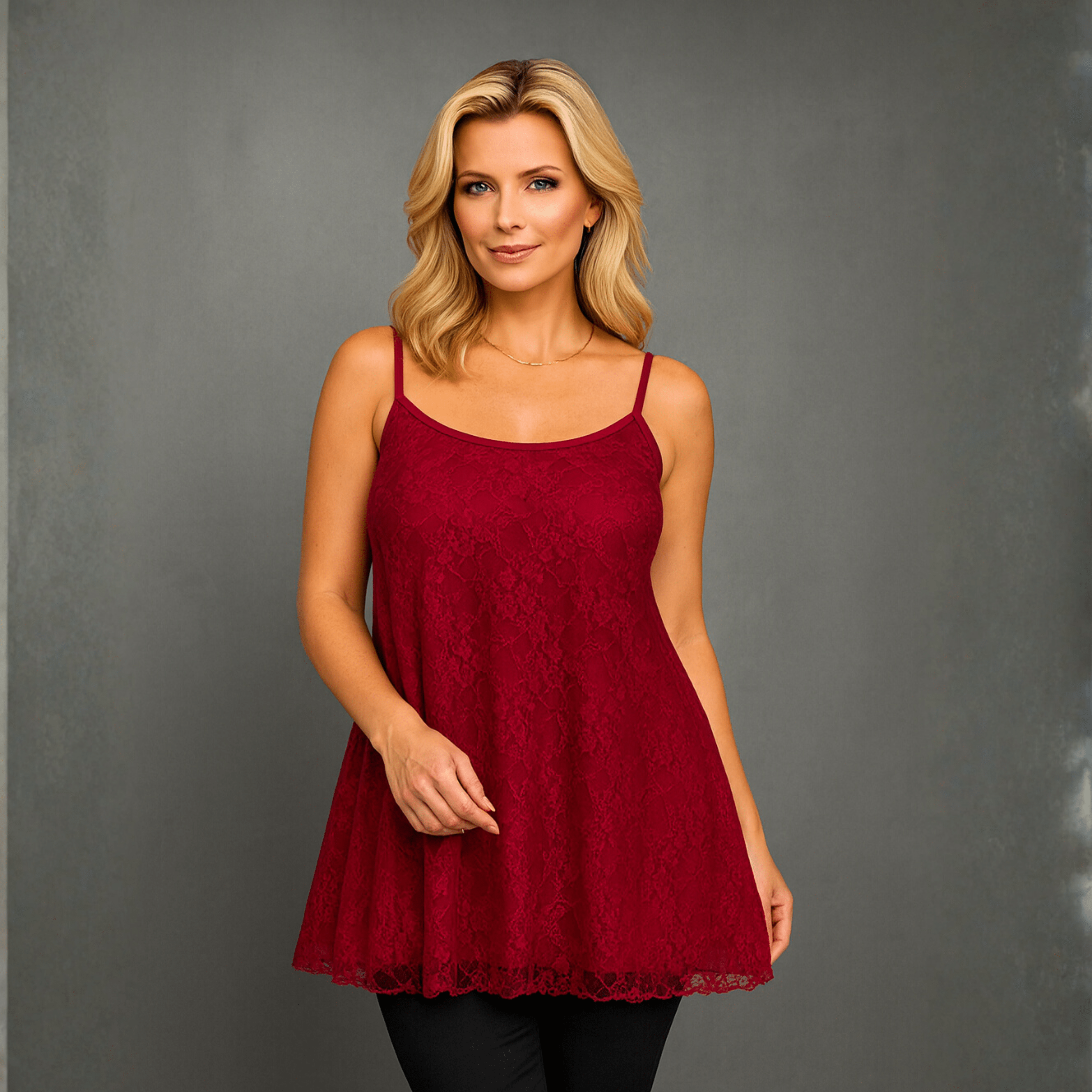 Strappy Lace Cami Top / Swing Vest - FullFab
