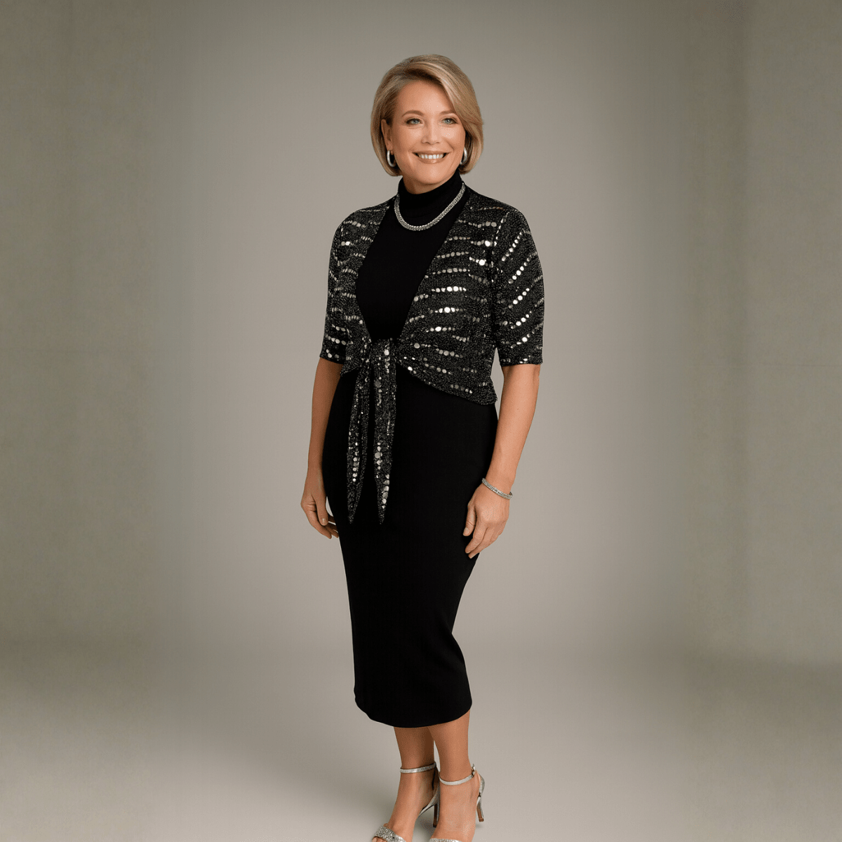 Sparkly Sequin 1/2 Sleeve Bolero / Shrug - FullFab