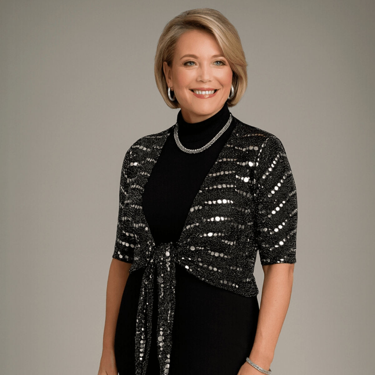 Sparkly Sequin 1/2 Sleeve Bolero / Shrug - FullFab