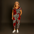 Cowl-Neck Cap-Sleeve Jumpsuit with Side Pockets - FullFab