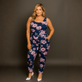 Floral Sleeveless Elasticated Waist Jumpsuit - FullFab
