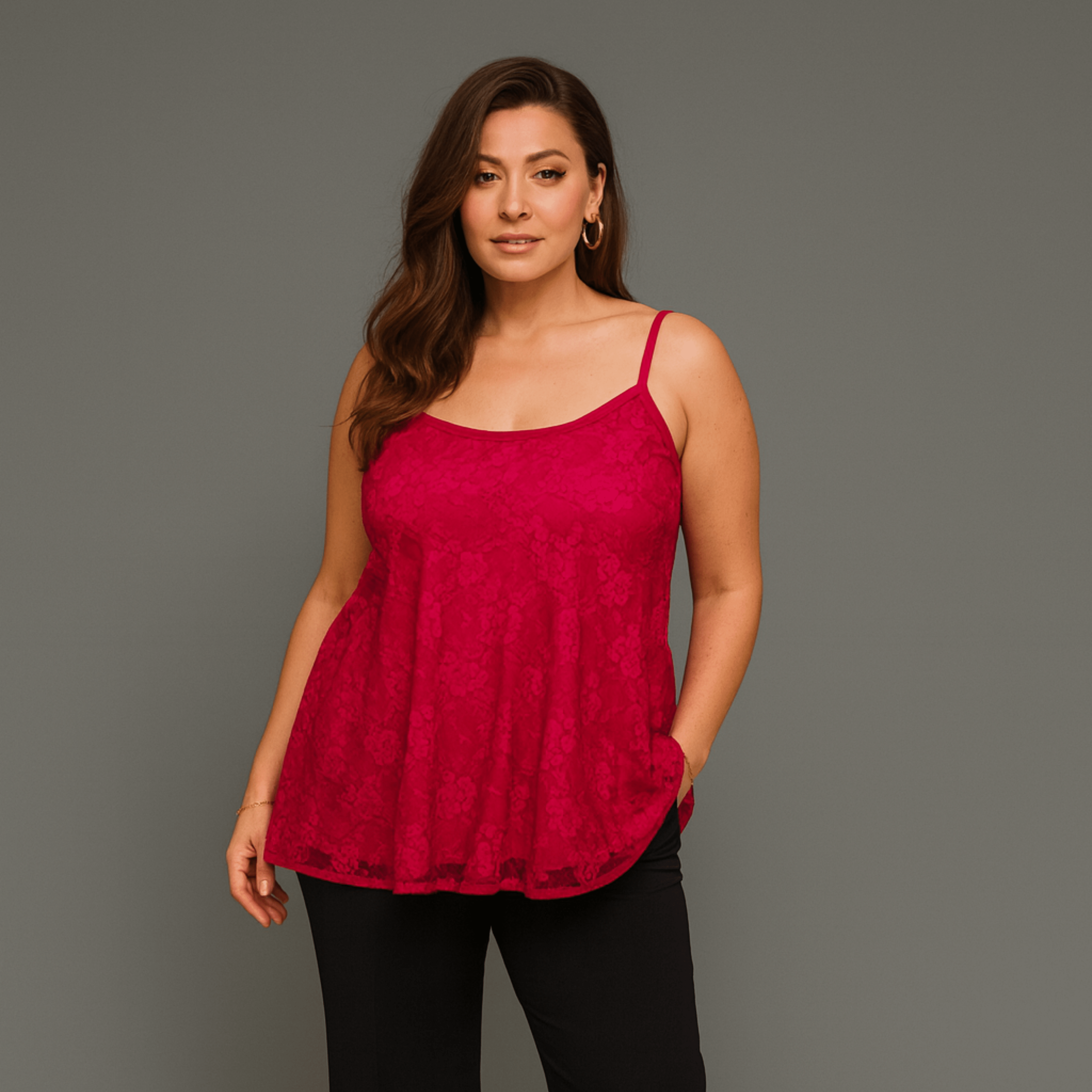 Strappy Lace Cami Top / Swing Vest - FullFab