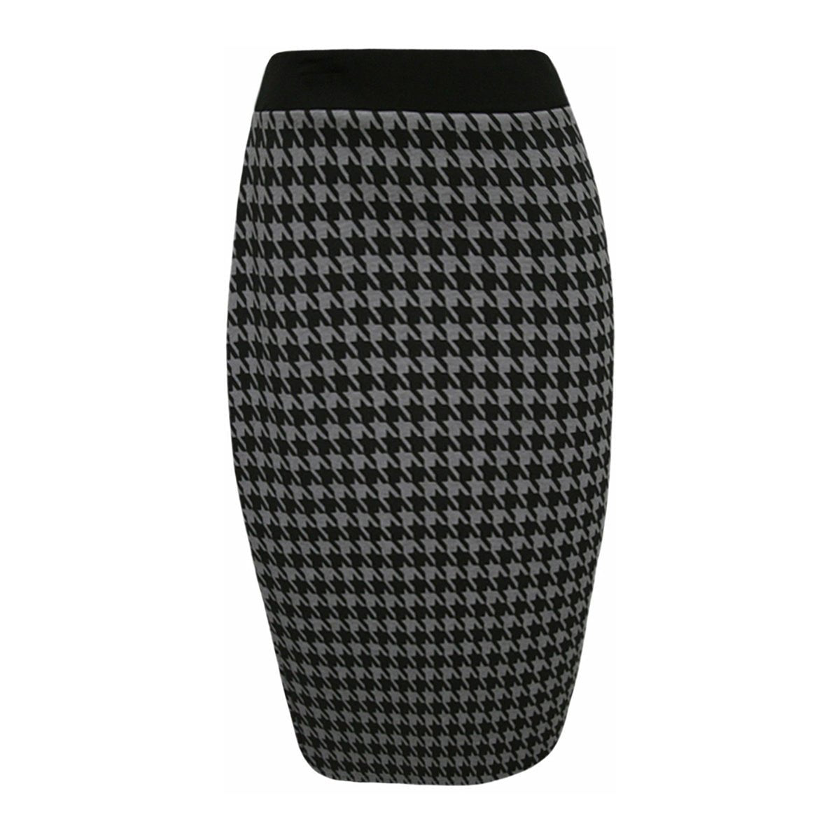 Houndstooth Pencil Skirt featuring a classic black and white pattern.