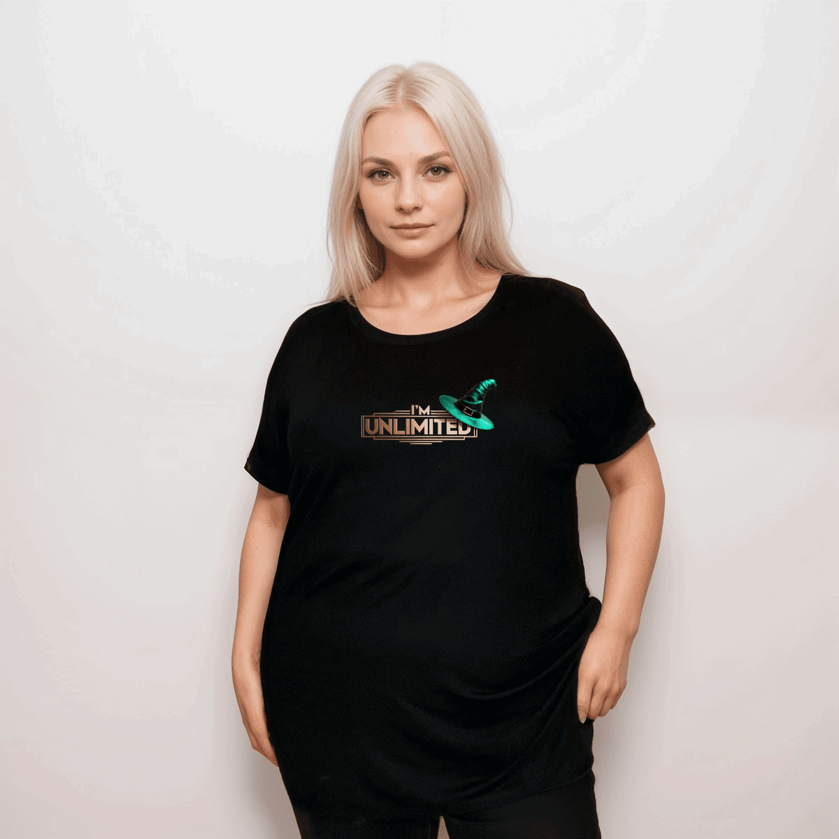 I'M UNLIMITED DIPPED HEM T-SHIRT - FullFab