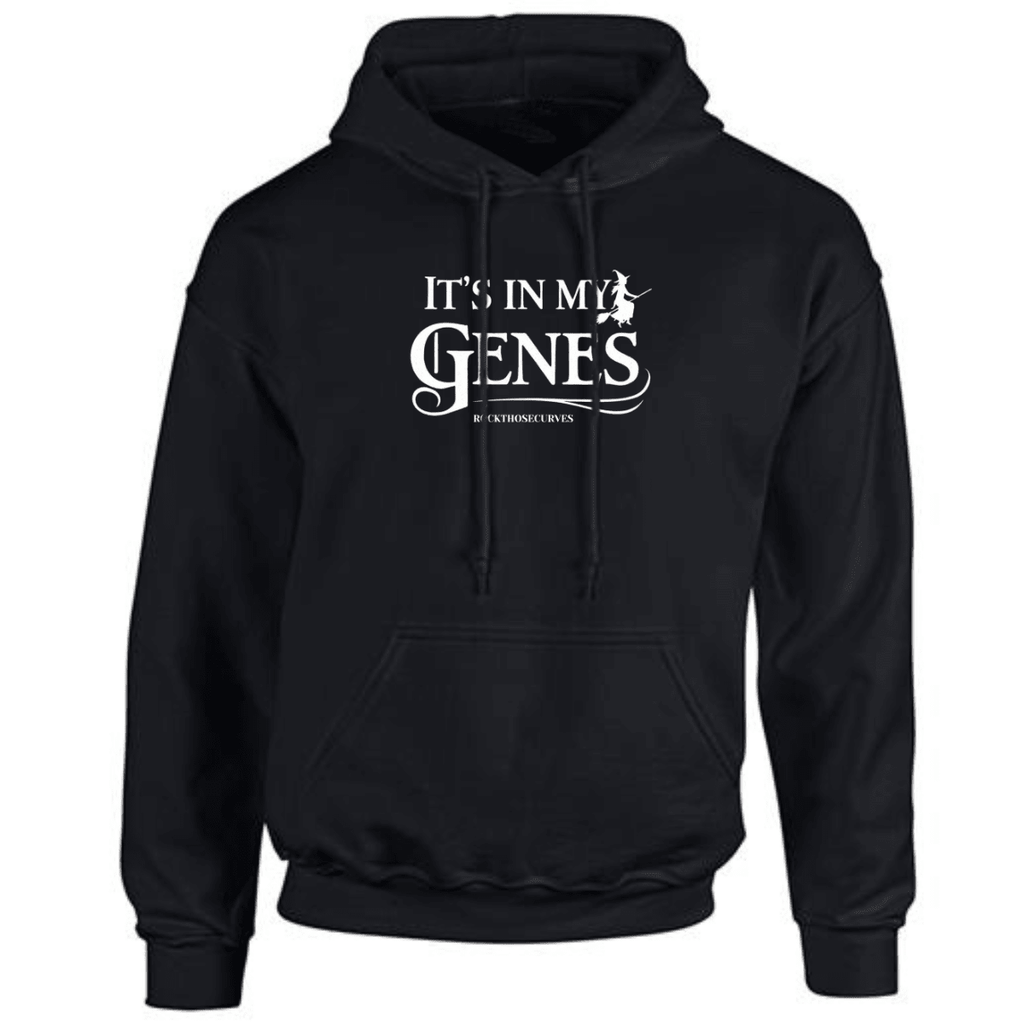 It's In My Genes hoodie in black featuring a stylish graphic design.