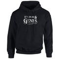It's In My Genes hoodie in black featuring a stylish graphic design.
