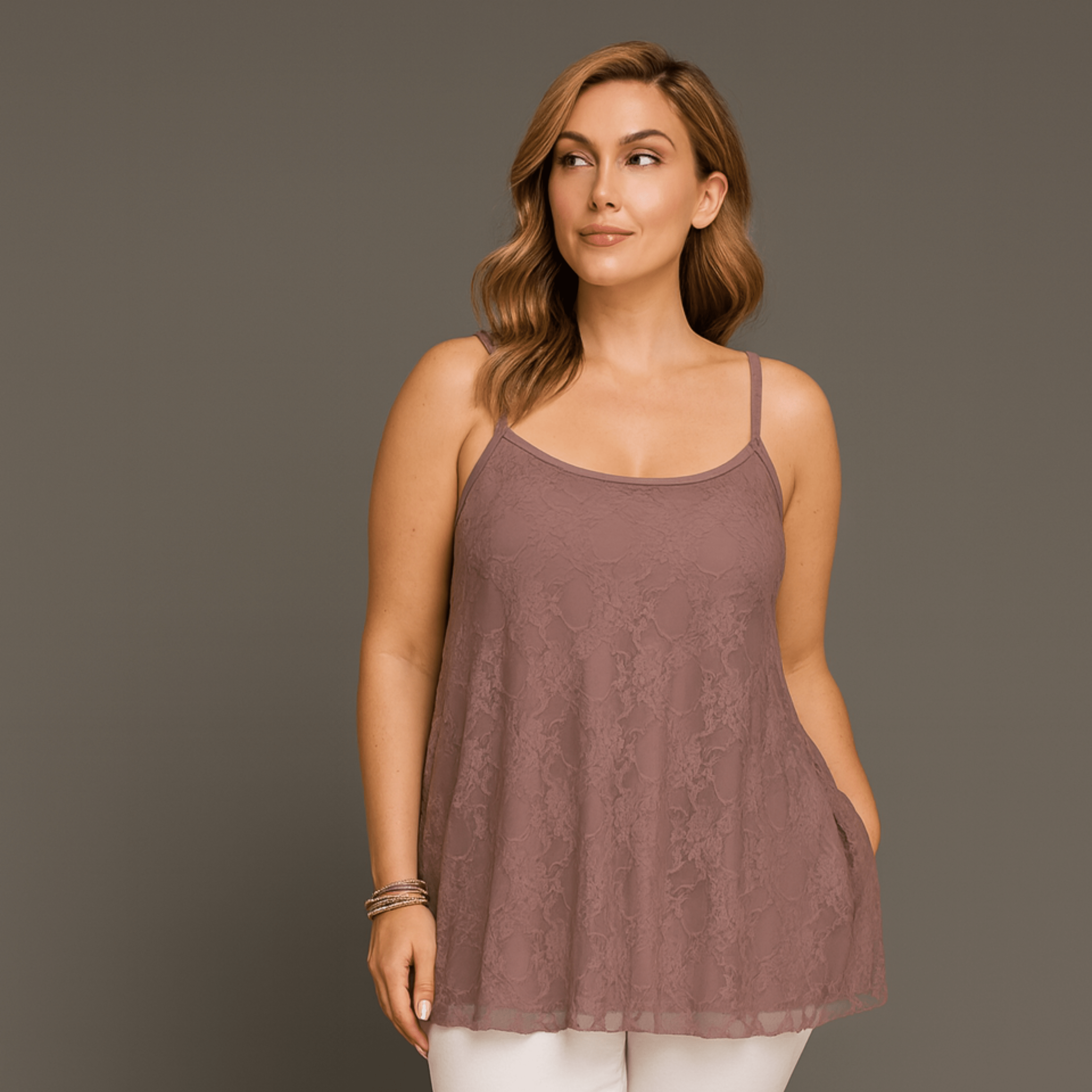 Strappy Lace Cami Top / Swing Vest - FullFab