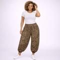 Leopard Print High Waist Harem Pants - FullFab