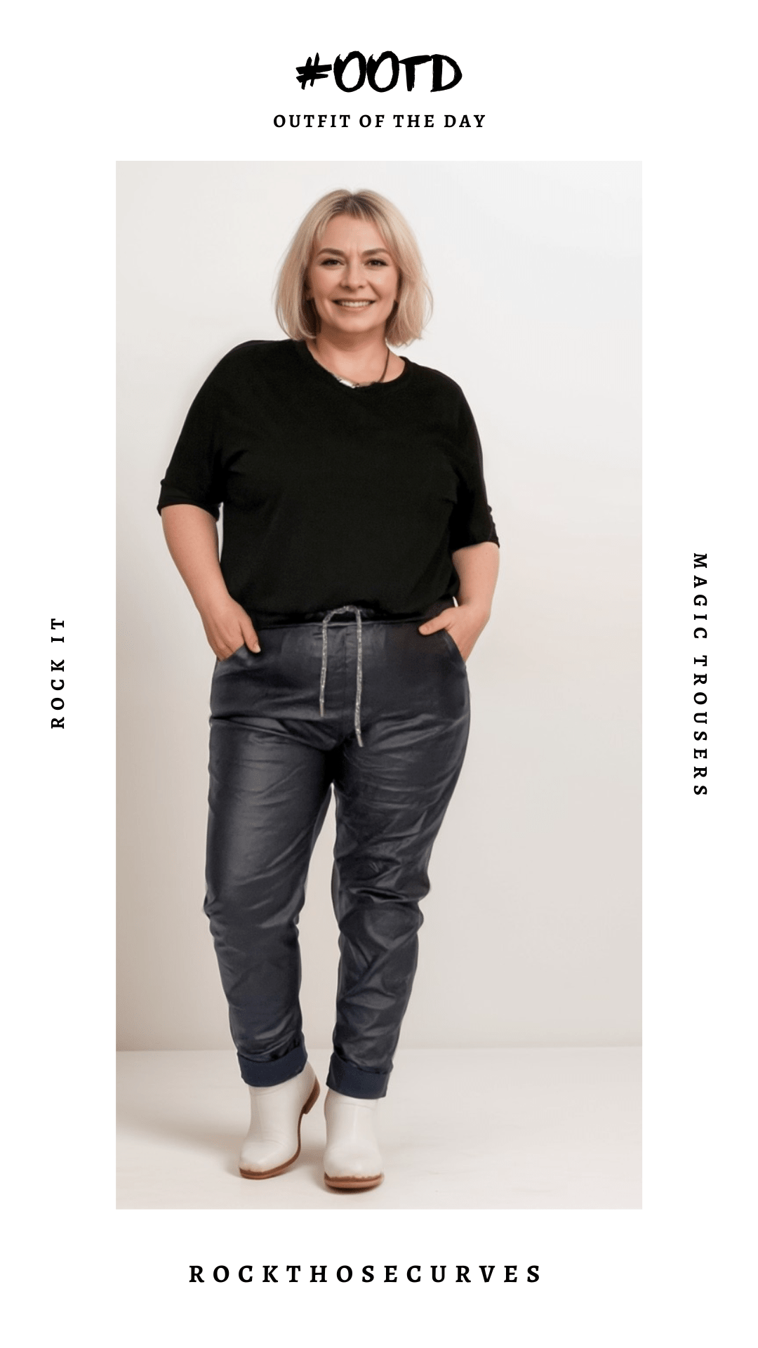 ROCKTHOSECURVES FAUX LEATHER VERY STRETCHY MAGIC TROUSERS / JEANS - FullFab