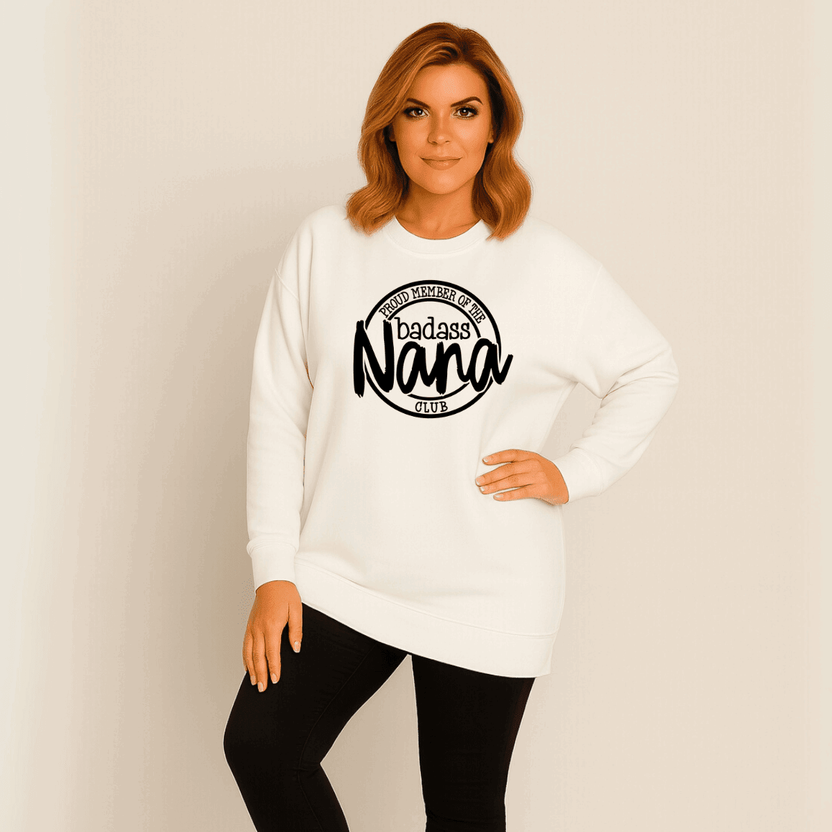 Member of The Bad Ass Nana Club Long Sweatshirt - FullFab