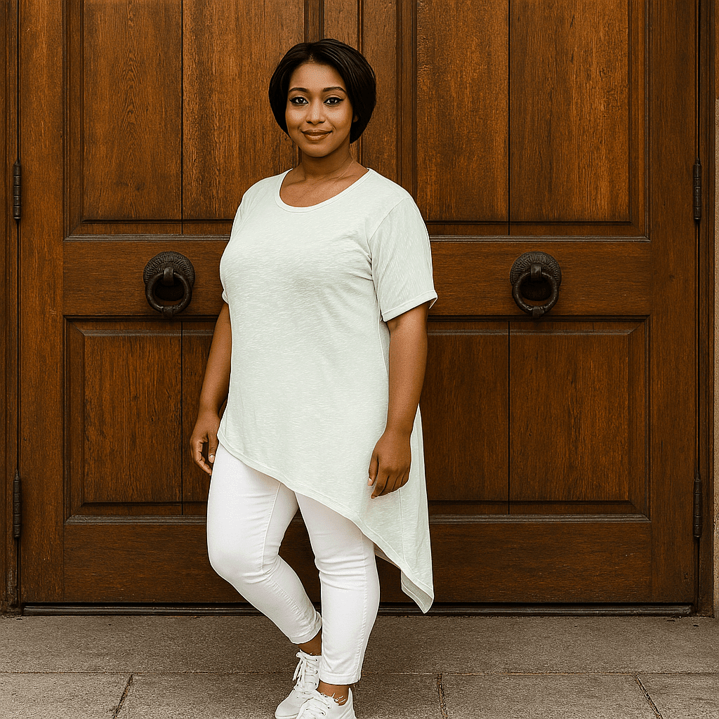 Mint Green Asymmetrical Hem Top - FullFab