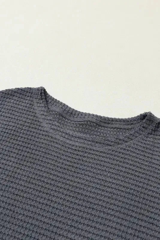 Moss Green Textured Knit Top | Plus Size Long Sleeve - FullFab