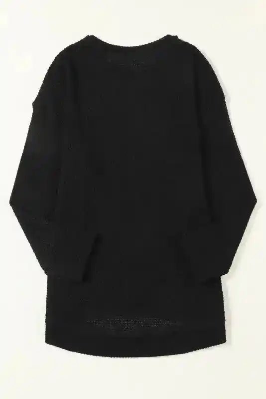 Moss Green Textured Knit Top | Plus Size Long Sleeve - FullFab
