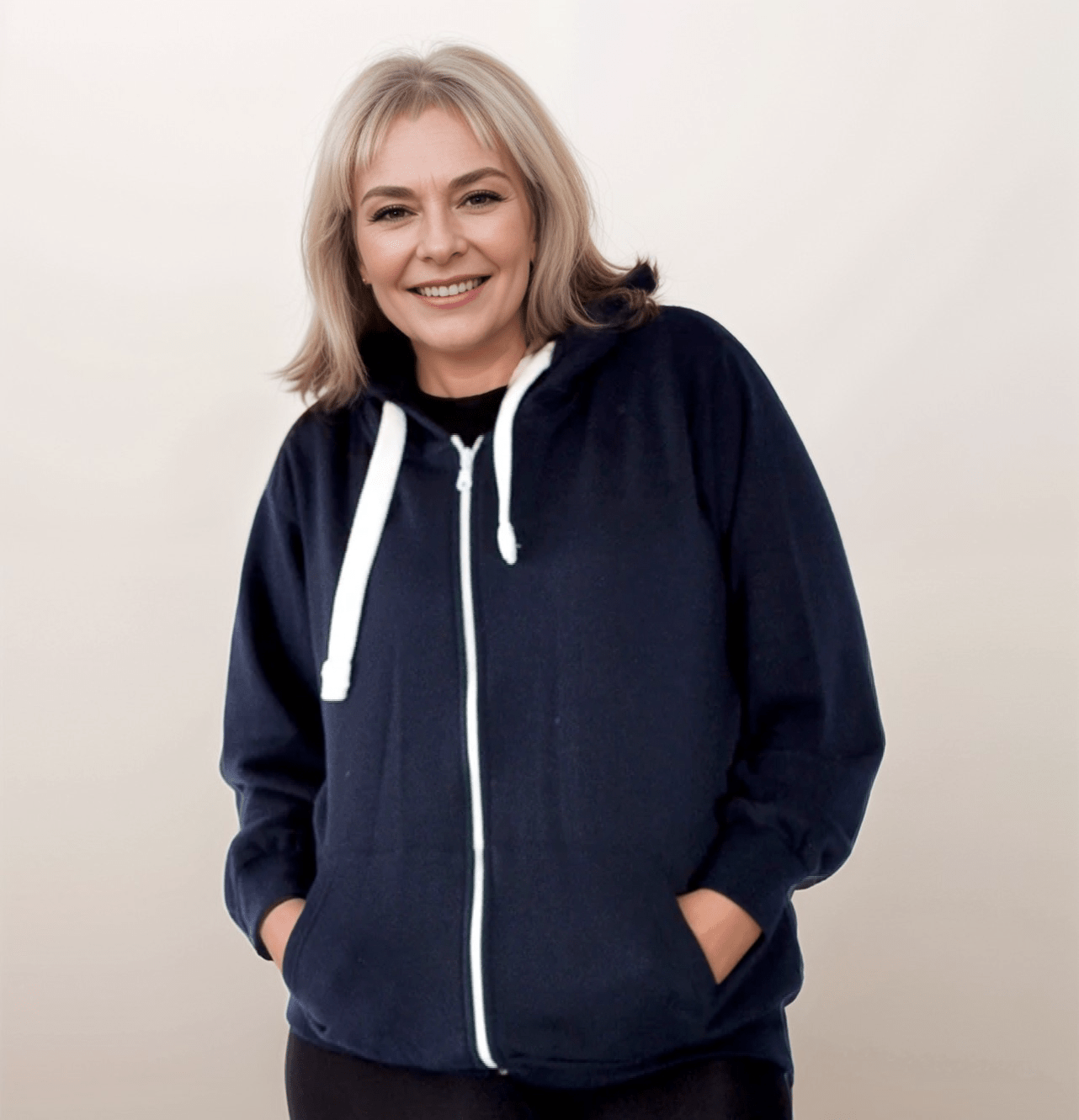 ZIP UP HOODIE PLUS SIZE JACKET - FullFab