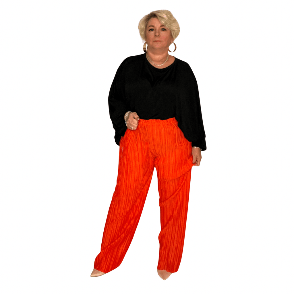 ROCKTHOSECURVES CRINKLE PLEATED ELASTIC WAIST TROUSERS - FullFab