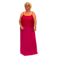 ROCKTHOSECURVES STRAPPY LACE OVERLAY MAXI DRESS - FullFab