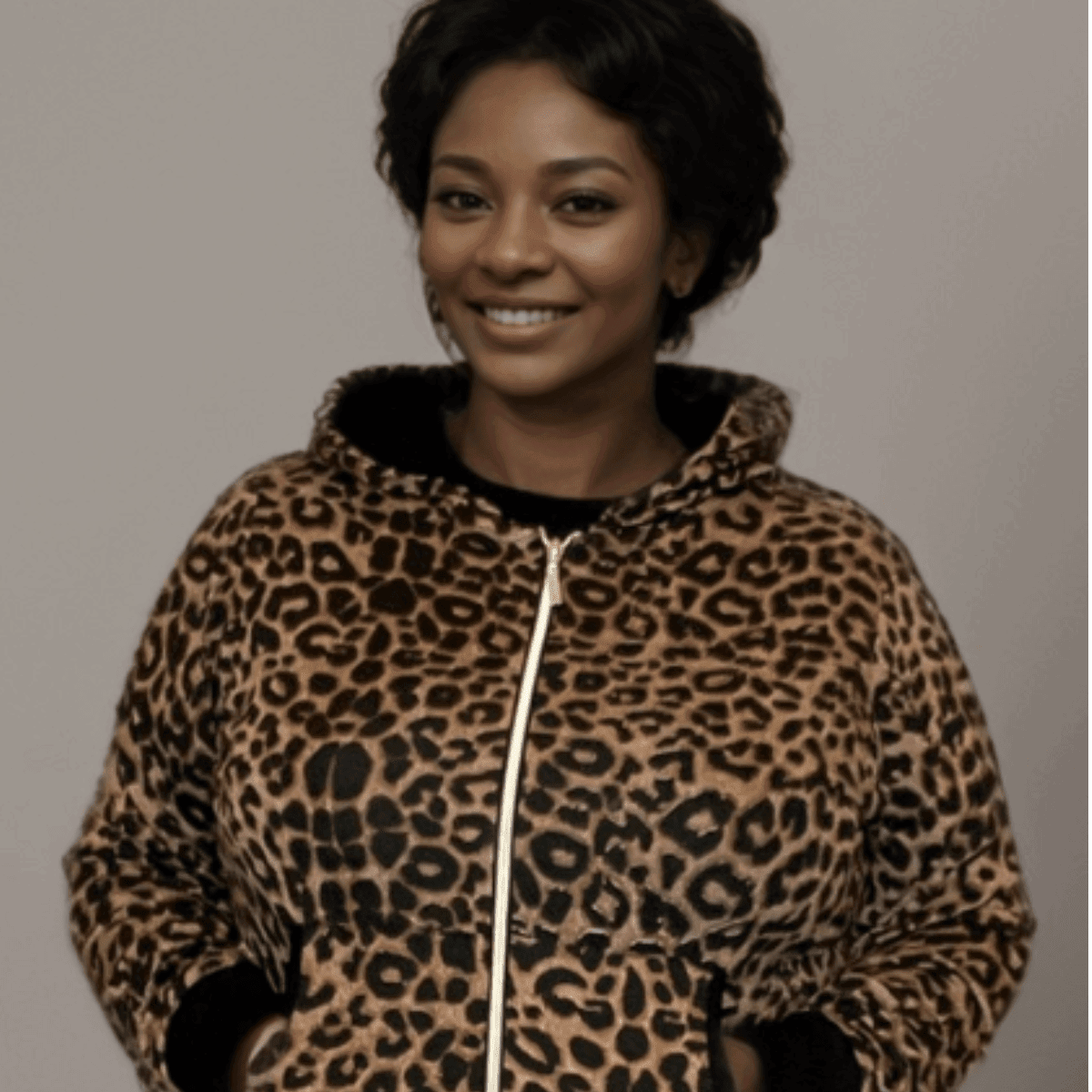 Plus-Size Leopard Print Stretch Lounge Jumpsuit - FullFab