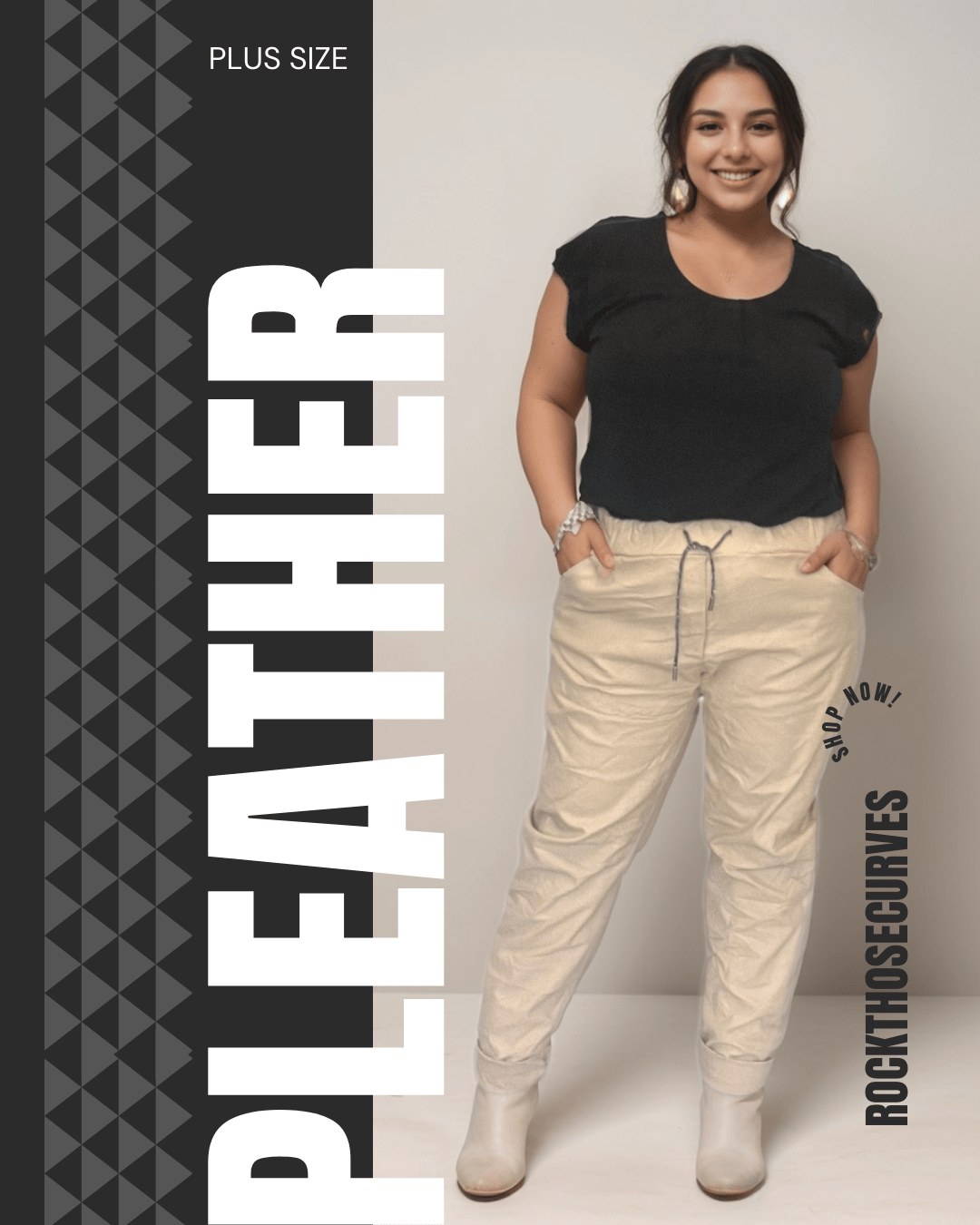 ROCKTHOSECURVES FAUX LEATHER VERY STRETCHY MAGIC TROUSERS / JEANS - FullFab