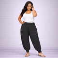 Polka Dot High Rise Harem Pants - FullFab