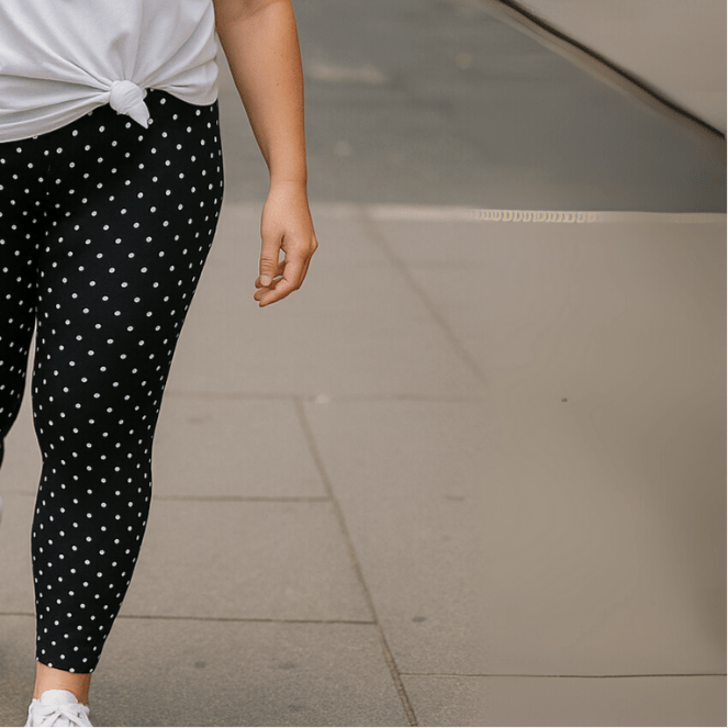 Polka Dot High Rise Leggings - FullFab