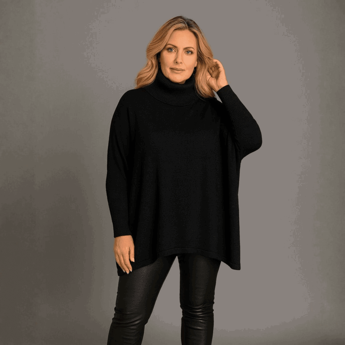 Polo Neck Super Soft Oversized Jumper - FullFab
