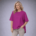 Premium Cotton dipped hem T-shirt - FullFab