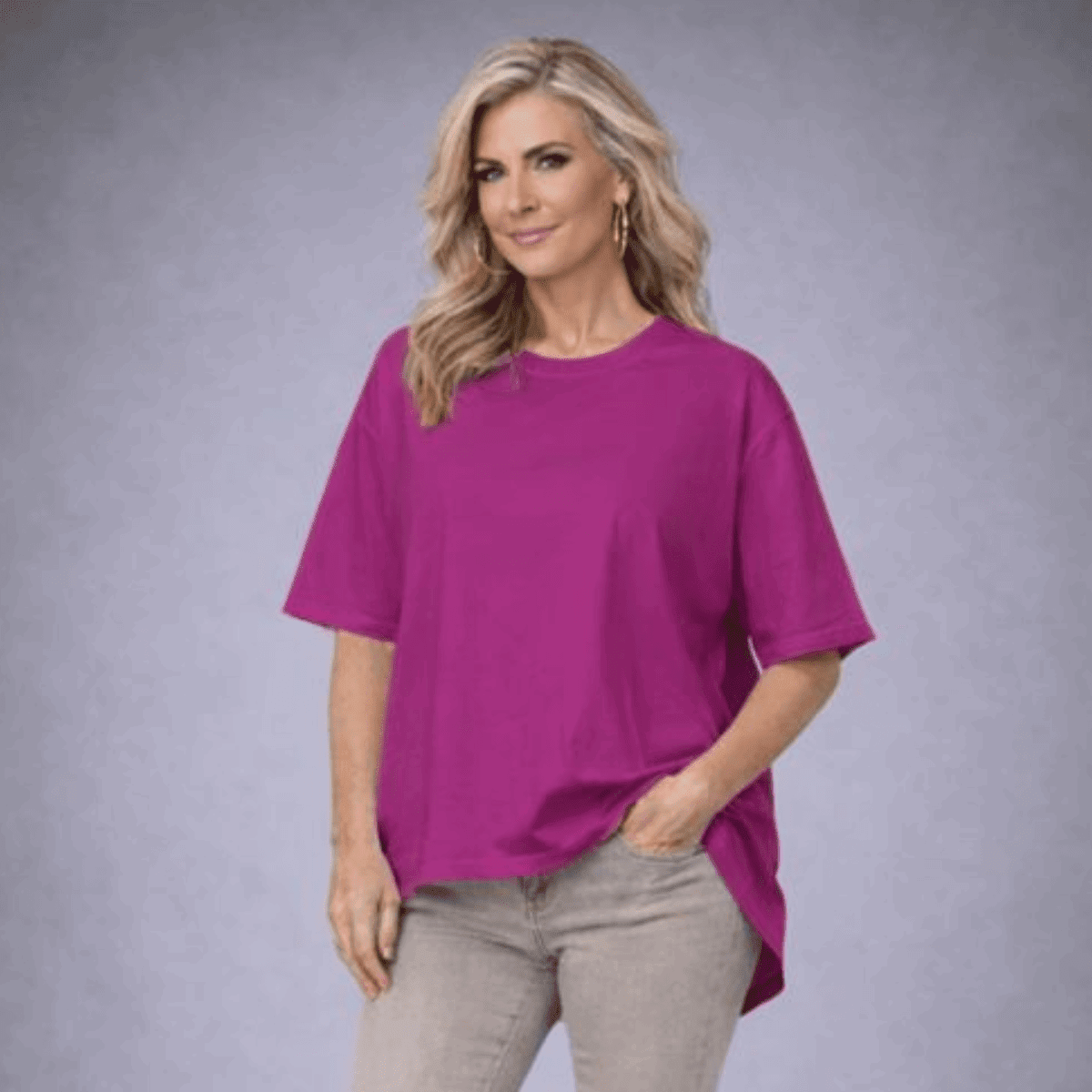 Premium Cotton dipped hem T-shirt - FullFab