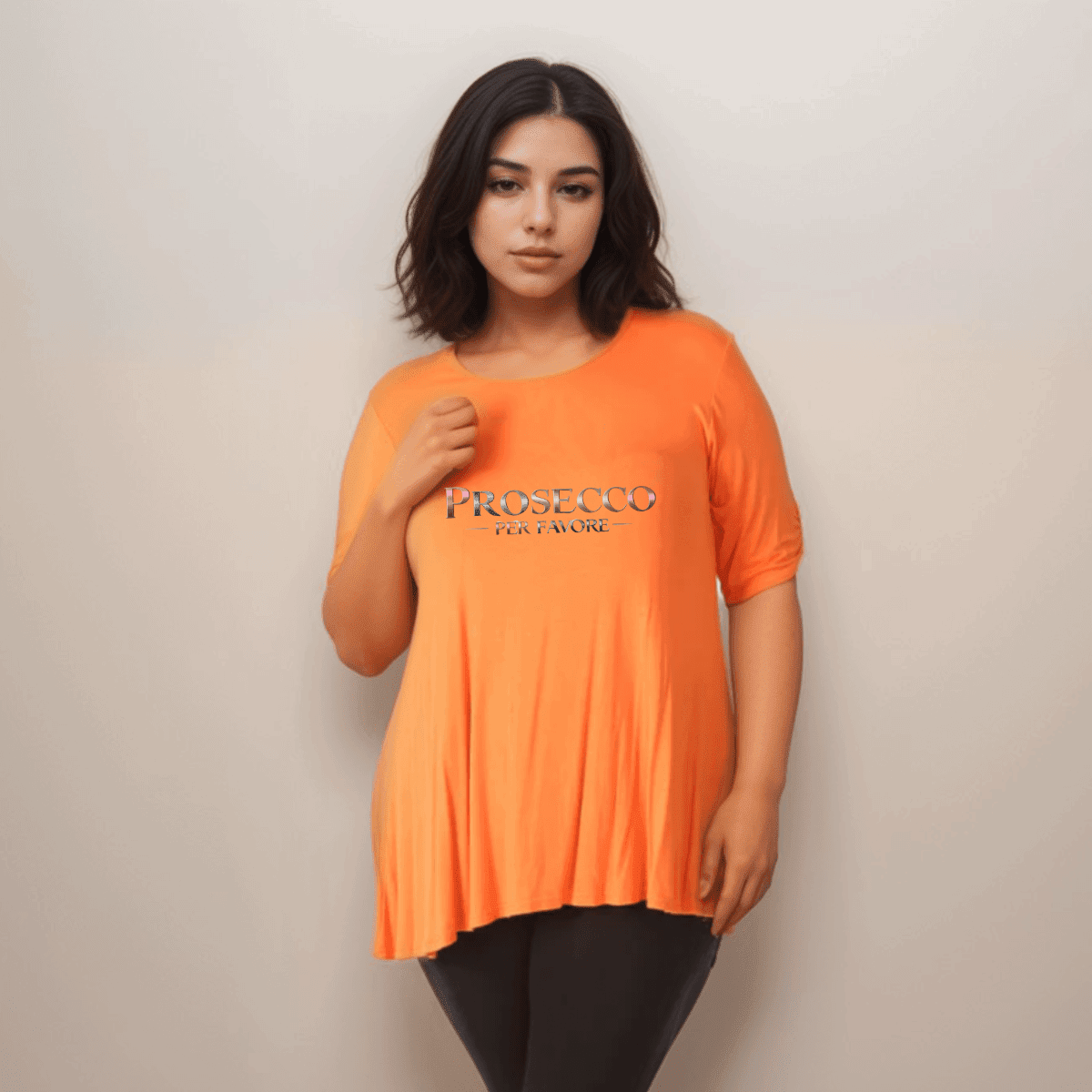 Prosecco Per Favore Button Sleeve Swing Top - FullFab