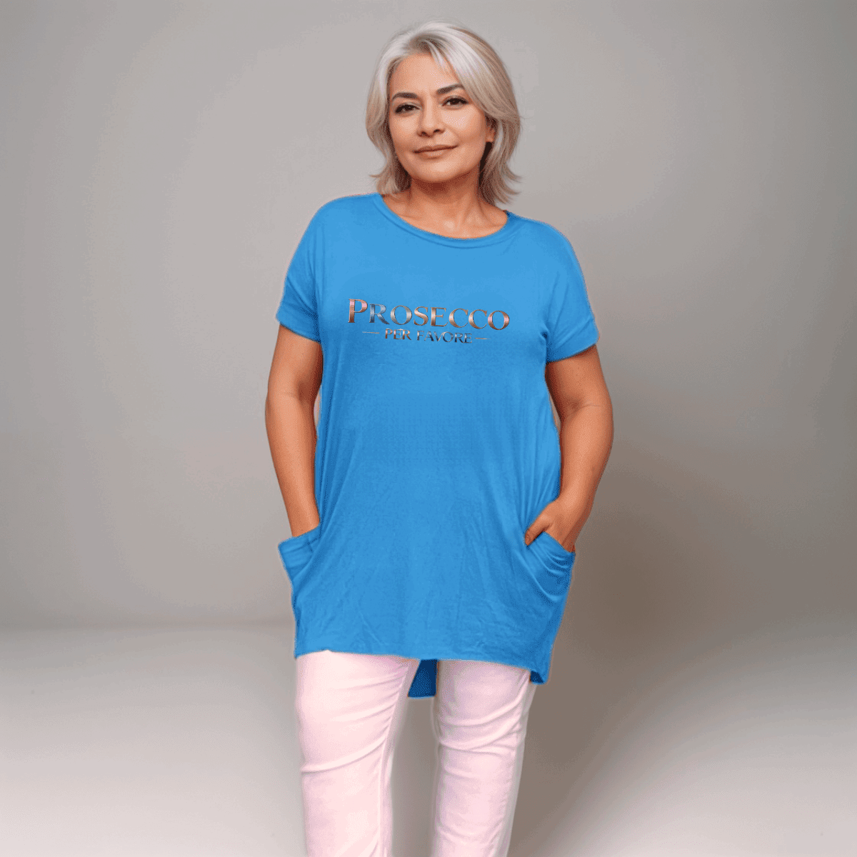 “Prosecco Per Favore” Long-Pocket T-Shirt - FullFab