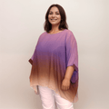 OMBRE CHIFFON OVERSIZED BATWING BLOUSE - FullFab