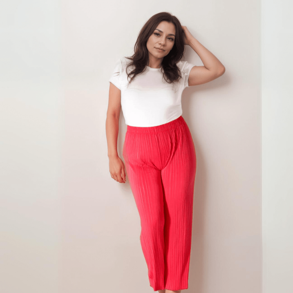 ROCKTHOSECURVES CRINKLE PLEATED ELASTIC WAIST TROUSERS - FullFab