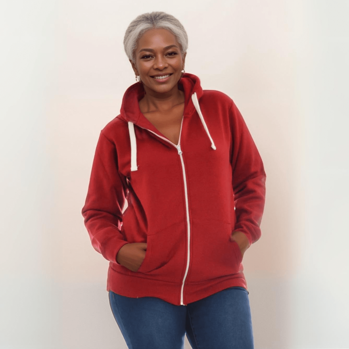 ZIP UP HOODIE PLUS SIZE JACKET - FullFab