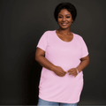 Ribbed Long-Length Tee Plus Size T-SHIRT - FullFab