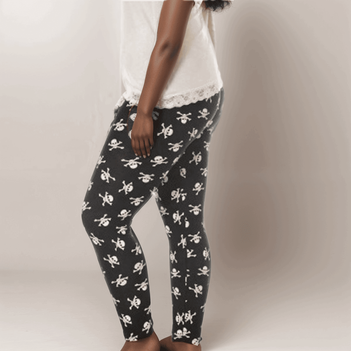 ROCKTHOSECURVES BLACK PIRATE HIGH WAIST LEGGINGS - FullFab