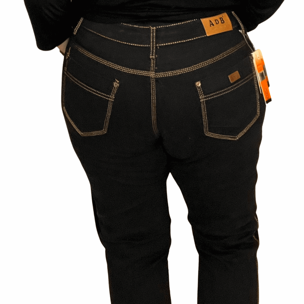 ROCKTHOSECURVES BLACK STRAIGHT CUT STRETCH JEANS - FullFab