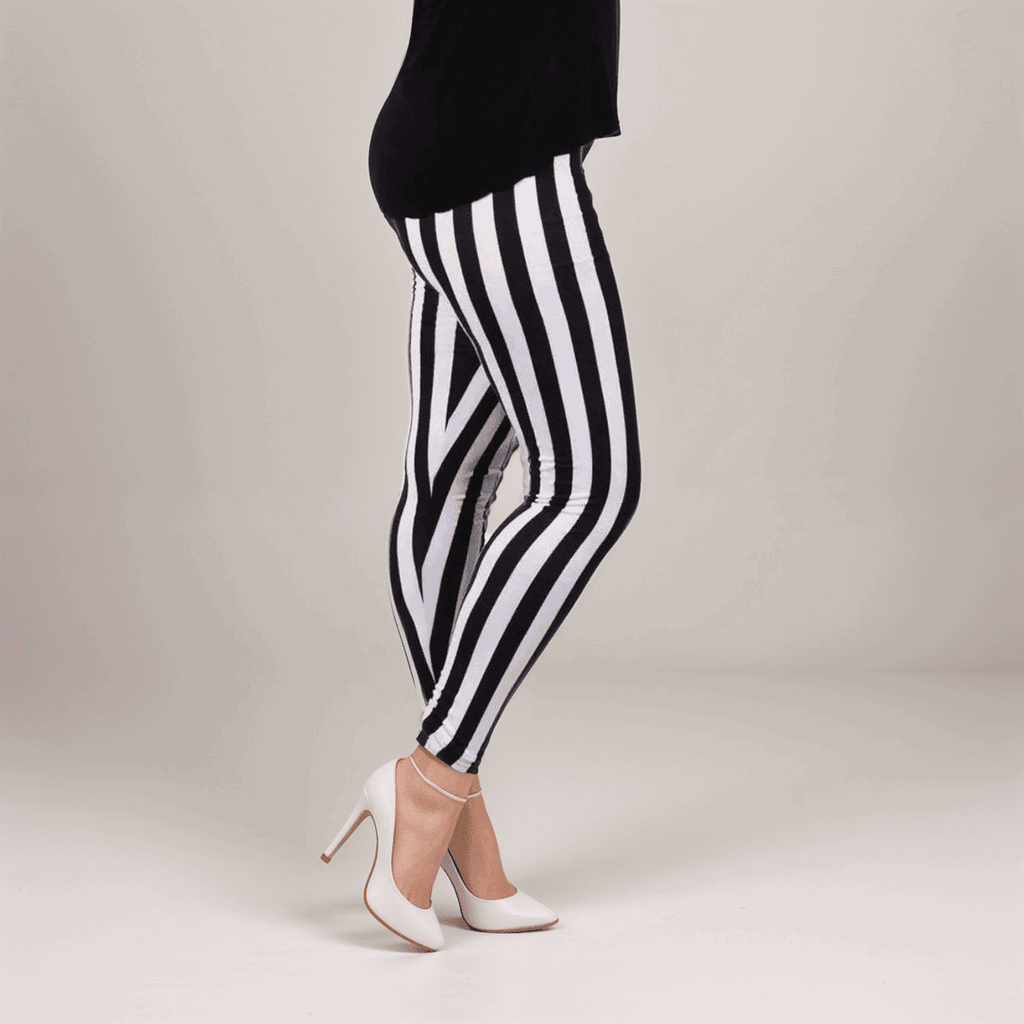ROCKTHOSECURVES STRIPED HIGH WAIST LEGGINGS - FullFab