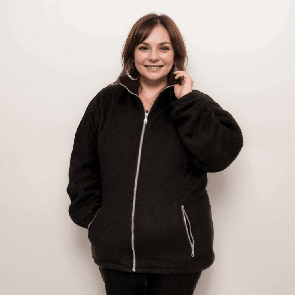 ROCKTHOSECURVES ZIP UP LONG SLEEVE THICK POLAR FLEECE JACKET - FullFab