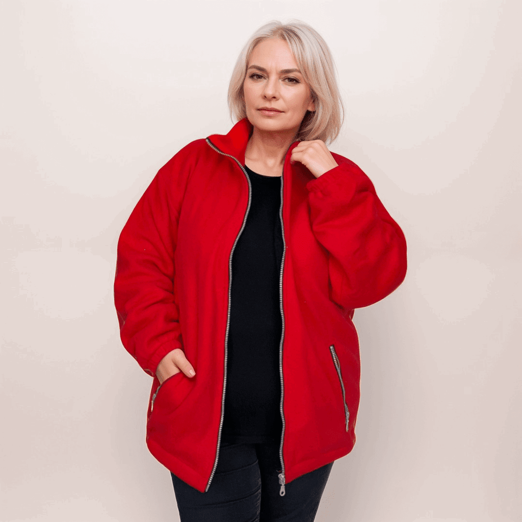ROCKTHOSECURVES ZIP UP LONG SLEEVE THICK POLAR FLEECE JACKET - FullFab