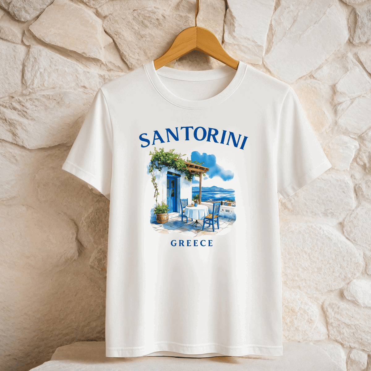 Santorini Premium Cotton T-shirt - FullFab