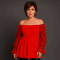 Sequin Sleeve Smocked Front Peplum Party Top - FullFab