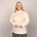 LONG SLEEVE POLO NECK SMOCK TOP - FullFab